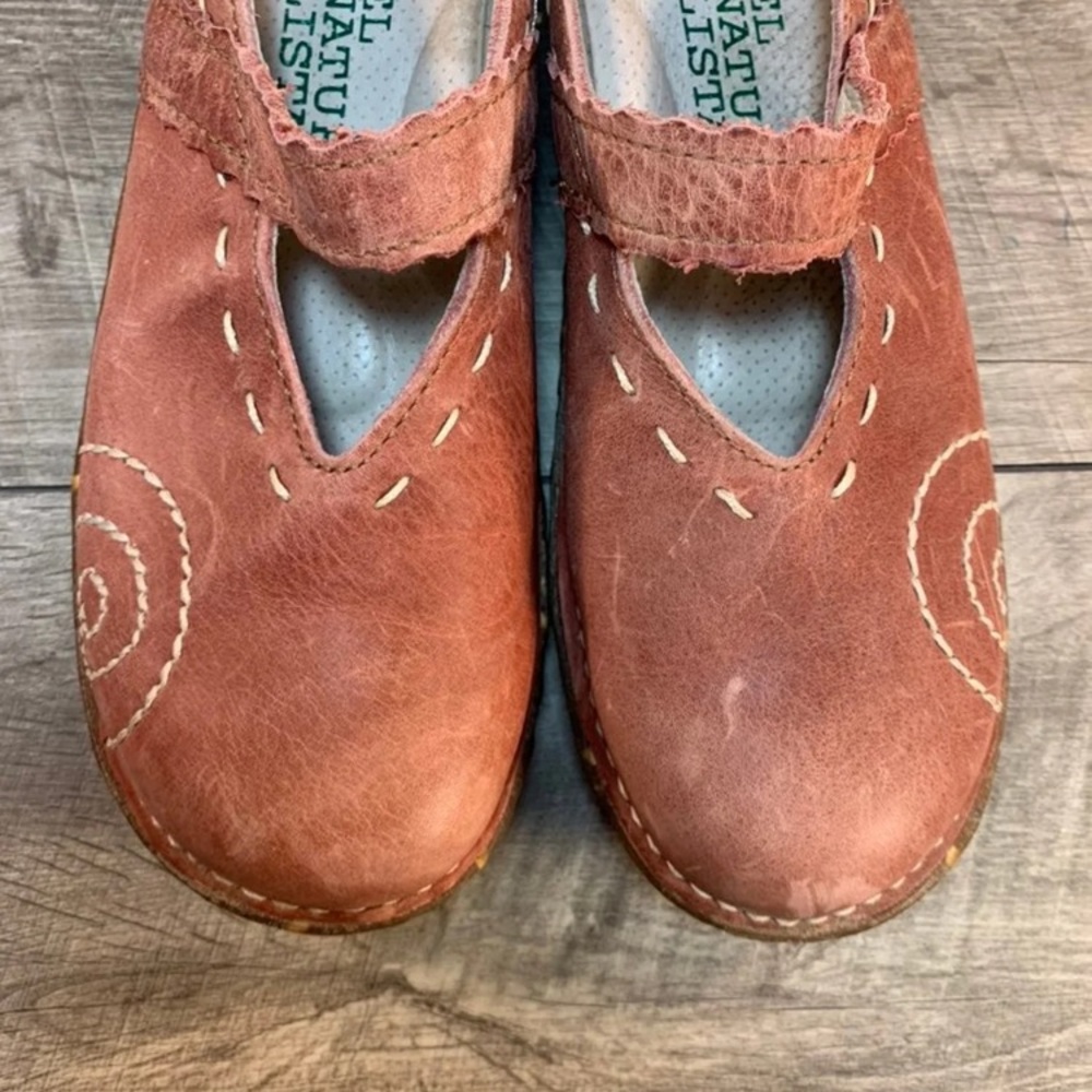El Naturalista Yggdrasil Light Pink Leather Women's Clogs Mules Shoes Size 8.5 - Picture 4 of 9